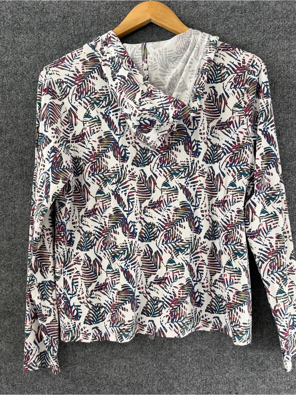 Coolibar Womenβs Seaside Hoodie Size Small UPF 50 Tropical Beach Vacation - Picture 2 of 9